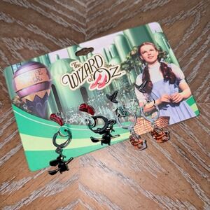 Hot Topic Wizard of Oz Earring Set Womens OS Multicolor Ruby Slipper Witch Toto